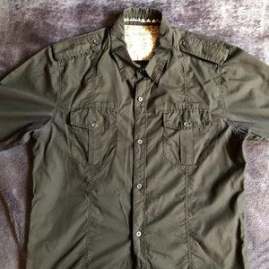 Quiksilver Mens Black XL Long Sleeve Button Down Shirt